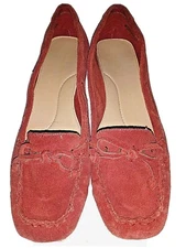 Shoes Easy Spirit Womens Size 8.5M 8.5 M Medium Slip Ons Orange Suede