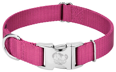 Country Brook Petz  Premium Nylon Dog Collar with Metal Buckle