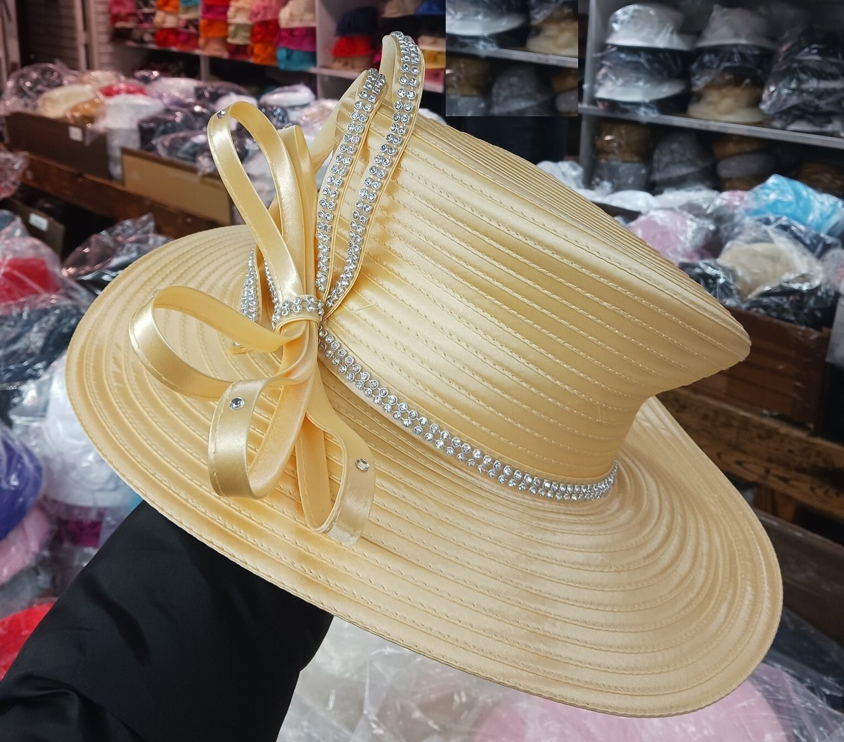NWOT August Hat Company Wide Brim Straw Hat Beige Gold Church Derby Wedding August Hats Straw Hats for Women | Mercari main image 4