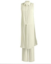 Special Occasions Wedding Evening Mother of Bride Duster Pant suit plus 2X 3X