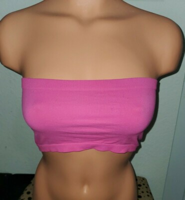 hot pink bandeau top