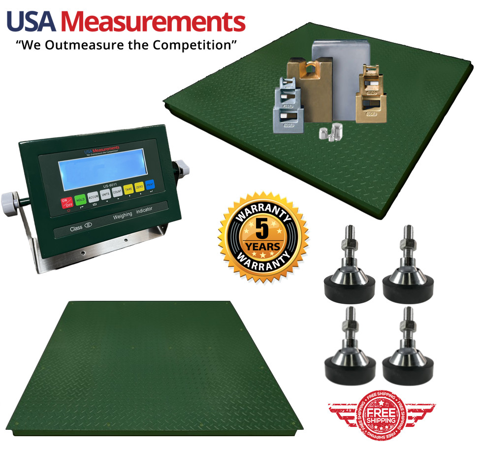 USA Measurements US-TB4848-5K NTEP Heavy Duty Pallet Scale 4'x4' 5,000 lb