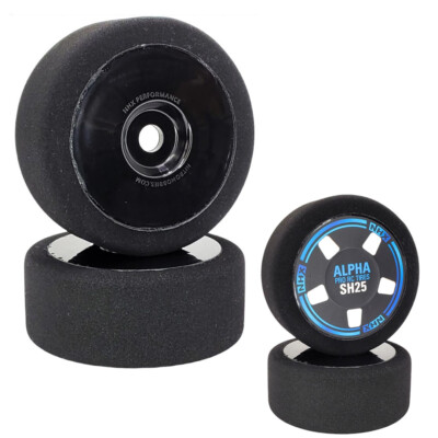 NHX RC V2 1/8 Scale Alpha SH25 Foam Tires And Wheels 104mm Yellow For Speed Drag Bash (4 Pcs) - View #2