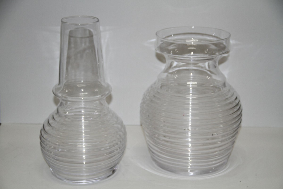 Ikea PS 2012 Collection Set of 2 Stackable Clear Glass Vases by