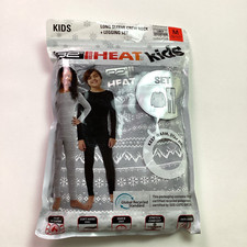 32 Degrees Heat Kids Long Sleeve Crew Neck  Legging Set, Gray, Size: Med 8/10