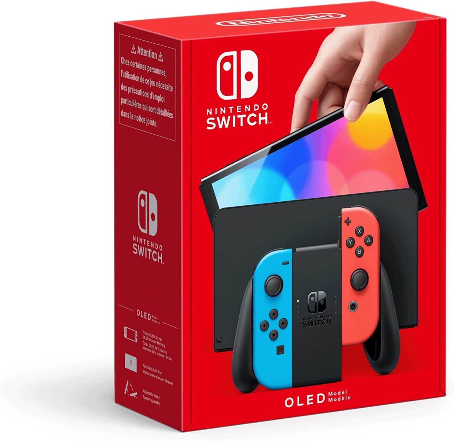 Console Nintendo Switch – Modello OLED Blu Neon/Rosso Neon OLED 7″ – 64GB