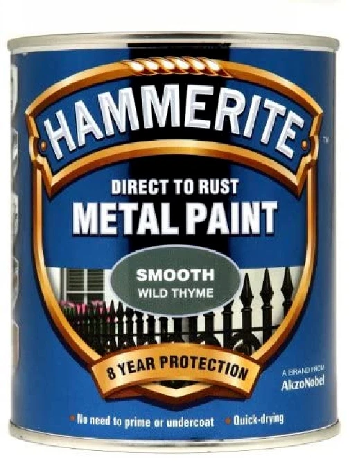 Hammerite Smooth Direct To Rust Metal Paint Quick Drying Wild Thyme 750ml