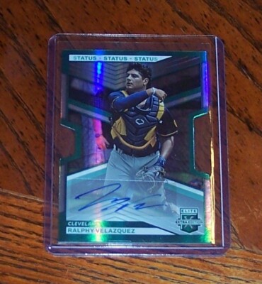 2023 Panini Elite Extra Edition Ralphy Velazquez Auto Green Status Die Cut /24