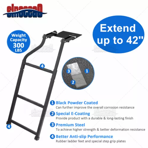 For 2004-2014 Ford F150 F-150 Foldable Tailgate Ladder Extension Step Ladder