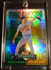 1998 MIKE MUSSINA #11 DONRUSS CRUSADE GREEN  038/250  ORIOLES   (700)