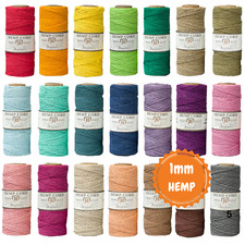 1MM Colored Hemp Cord, Eco friendly - Craft Twine, Beading String