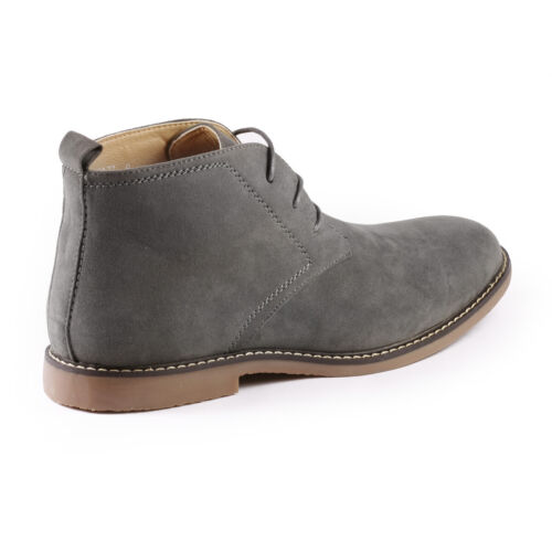 Stivaletti Chukka Oxford da uomo grigio stringati casual - Foto 3 di 6