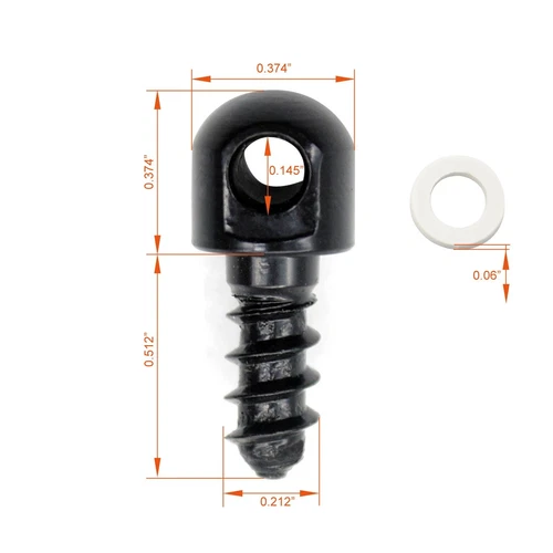 Sling Swivel Wood Screws Steel Adapter Huntinf QD Sling Mount Base Black/Silver - Picture 6 of 30