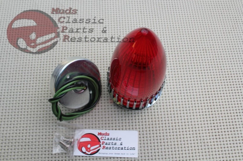 Par de luces traseras Rat Rod rojas 59 Cadillac personalizadas para camioneta pickup frenado Foto 4 de 4