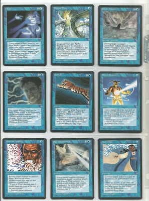 9x Blue cards MtG Magic ICE AGE 1995 | eBay