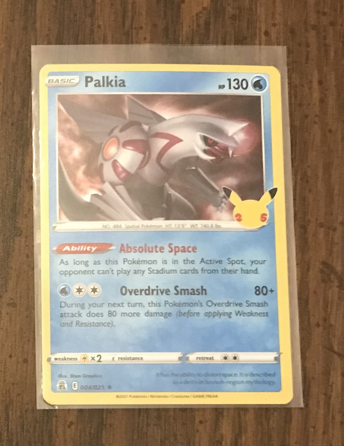 NM Palkia 004/025 Celebrations 25th Anniversary Holo Pokemon Card