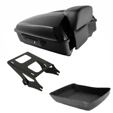 Black Chopped Trunk Backrest Mount Fit For Harley Road Glide 14-25 Touring
