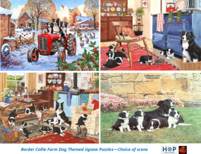 Border Collie Bauernhof Hund Puzzle Auswahl der Szene von House of Puzzles NEU