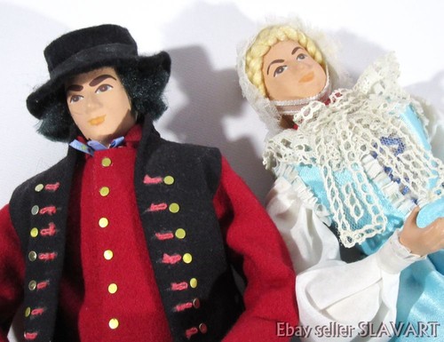 LARGE 15" Polish Folk Costume Dolls regional ethnic fashion POLAND embroidered - Picture 4 of 7