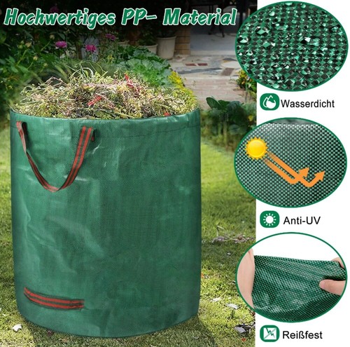 4/8tlg Gartensack Säcke Laubsack Gartenabfallbehälter 272/300L Gartentasche - Bild 23 von 28