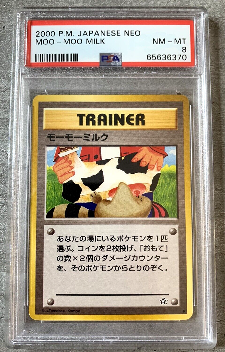 Pokémon Card Japanese Moo-Moo Milk PSA 8 NM-Mint, Neo Genesis