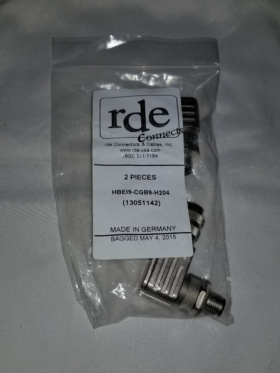 rde CONNECTORS AND CABLES INC HBEI9CGB9H204 (13051142) 4PIN MALE (2