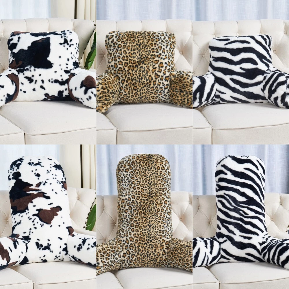 Home Soft Things Animal Pattern FauxFur Bedrest, Need Assembly - 28 x 30 x17 - Zebra