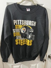 VTG 90's NFL Pittsburgh Steelers Sweatshirt XL Black Crewneck