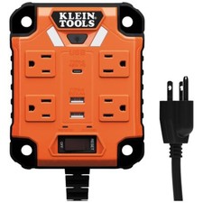Klein Tools PowerBox Magnetic Power Strip with LED Light and Fast Charging Ports