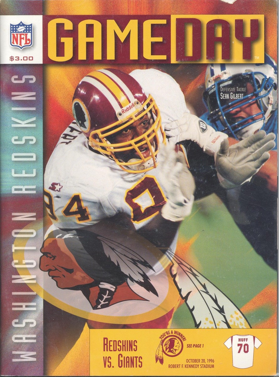 Washington Redskins New York Giants 10/20/96 NFL Game Program