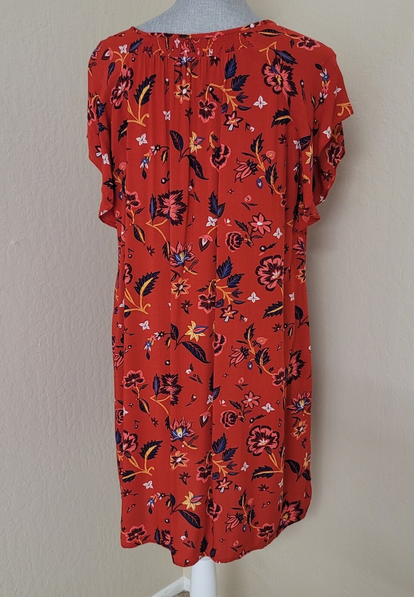 old navy orange floral dress Tie-Shoulder Tasseled Floral-Print All-Day Maxi Swing Smocked Dresses Are Everywhere This