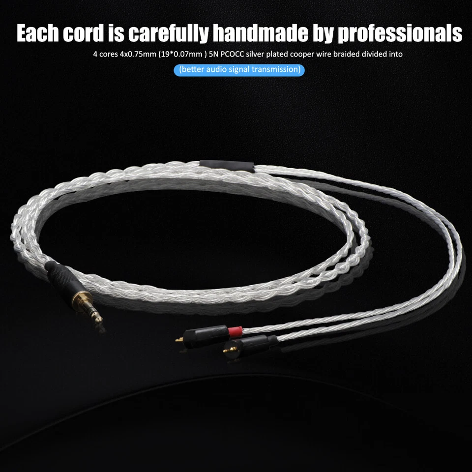 3.5mm 5N Audio Earphone Cable Extension Wires Cord For Etymotic ER4P ER4B ER4S - Image 2 of 4