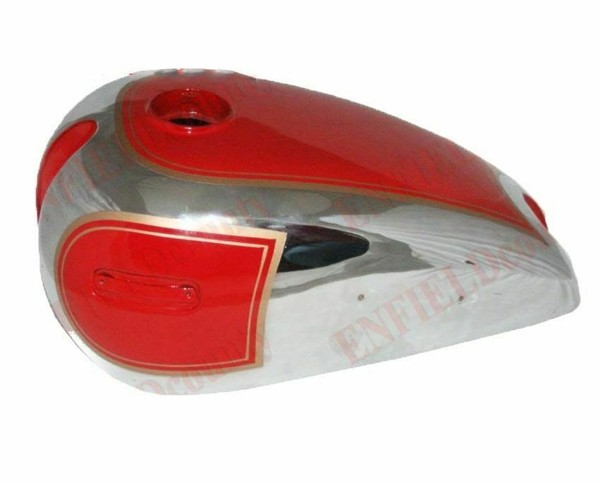 AEspares Vintage Ariel 500Cc Benzin Kraftstofftank Rot Lackiert Verchromt-image