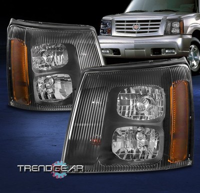 FOR 03-06 CADILLAC ESCALADE/ESV/EXT [HID MODEL] HEADLIGHTS HEADLAMPS LAMP BLACK