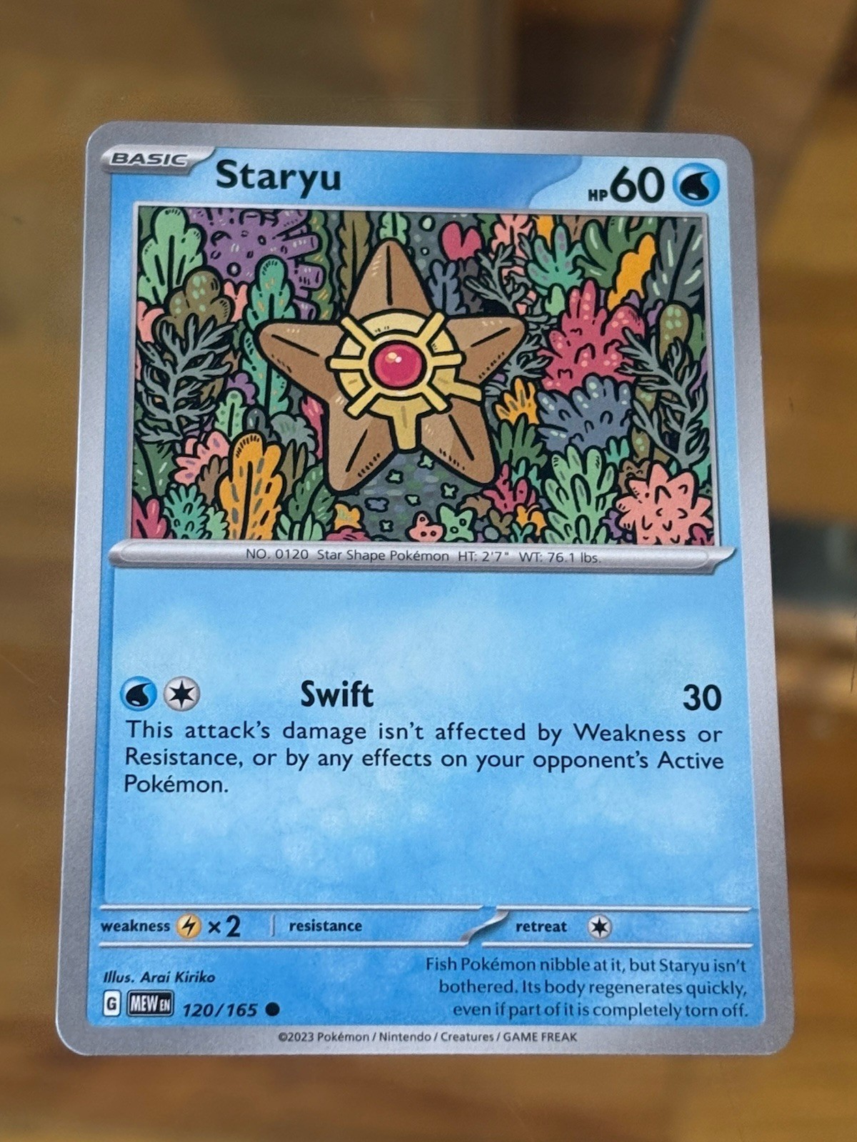 Staryu 120/165 Common 151 Pokemon Card