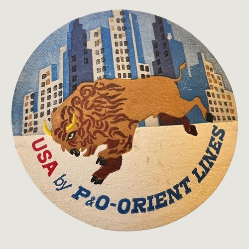 P&O-Orient Lines Luggage Stickers USA Canada Multi Vintage Travel Labels