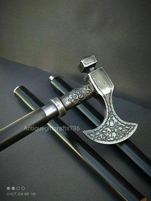 Walking Stick Handmade Victorian Antique Polish Walking Stick Cane Axe Ciupaga