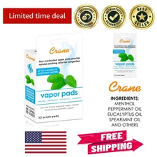 Natural Menthol-Eucalyptus Vapor Pads - 12 Pack for Soothing Respiratory Comfort