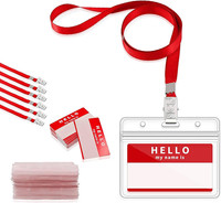 Gimars 50Set Namensschilder Mit Band KartenhüLle Ausweishalter Lanyard FüR Busin