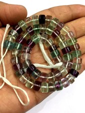 Natural Fluorite Smooth 8.MM Beads Rondelle Fluorite Strand Gemstone Beads.