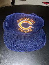Vintage Chicago Bears Navy Blue Corduroy Shell Hat Snapback Adjustable Hat