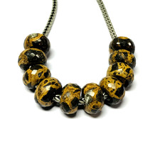 10 Pcs. Yellow Picasso Jasper Gemstone 5m Large Hole Big Hole Beads 14x8MM Beads