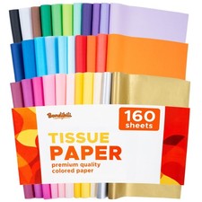 160 Sheets Colored Tissue Paper Bulk Gift Bags 20x14 Inch 32 Colors