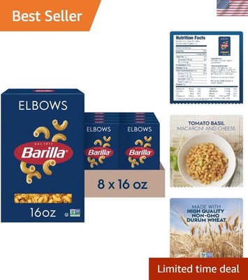 Elbows Pasta 16 oz | Pack of 8 - Perfect for Delicious, Quick Meals at Home