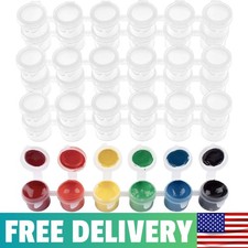 36 Empty Paint Pots with Lids, 5 ml/0.17 OZ Clear Storage Transparent