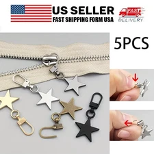 5Pcs Zipper Pull Replacement Star Detachable Tiny Zipper Slider