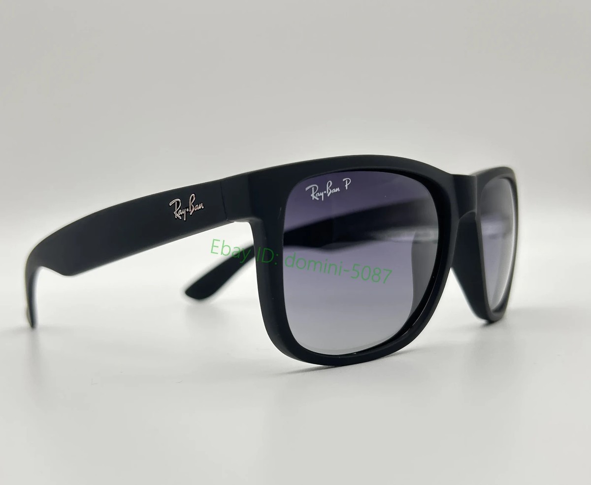 Ray-Ban Justin RB4165 622/T3 Matte Rubber Black Grey Polarized