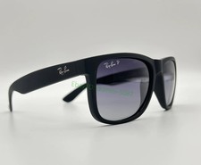 Ray-Ban RB4165 Justin Polarized Sunglasses 54mm Matte Black Grey Lens UV400 Men
