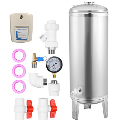 #ad 26.4 Gal Pressurized Well Tank Stainless Steel Water Pressure Tank For Well New $181.99