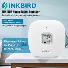 Inkbird Radon rilevatore di gas INK-RD3 intelligente AIR rilevatori E Ink schermo pCi/Bq